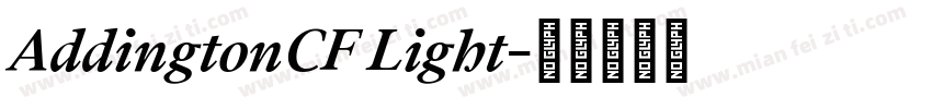 AddingtonCF Light字体转换